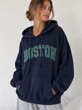 Brandy Melville Oversized Boston Hoodie – One Size